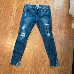 Frame Le Skinny De Jeanne Size 29, Raw hem, cut sides